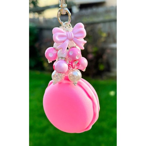 Kawaii Pink Macaron Surprise Box Keychain Purse Bag Charm - Picture 1 of 7